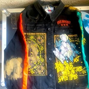 COPY - Embroidered Men’s Designer Jean jacket. 8IGHTH/DSTRKT New York.